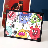 DIY Cardboard Photo Frame with Stand, Hand-Painted Artwork Display Paper Frame, Simple Picture Frame for Painting Mounting