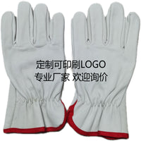 Cowhide Leather Driver Work Gloves with Reinforced Thumb, 10-inch