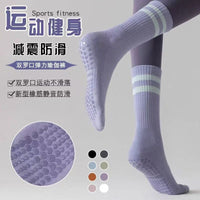 Women's Non-Slip Yoga Pilates Mid-Calf Cotton Socks for Fitness Dance Indoor Floor