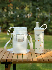 Multifunctional Insulated Water Bottle Bag with Phone Pouch, Adjustable Shoulder Strap