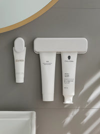 Wall-Mounted Toothpaste Squeezer and Organizer Clip for Bathroom