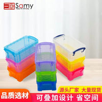 Creative Cute Solid Color Translucent Mini Plastic Desktop Storage Box for Cosmetics and Sundries