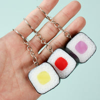 Realistic Japanese Sushi Rice Ball Keychain / Ornament Toy