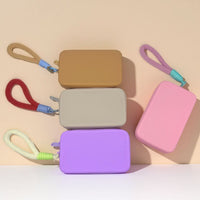 Silicone Square Portable Mini Coin Purse Multi-functional Cosmetic Storage Bag