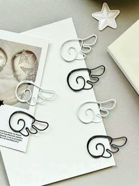 Angel Wing Paper Clips Metal Bookmarks for Students and Office, Creative Decorative Clips for Documents and Notes