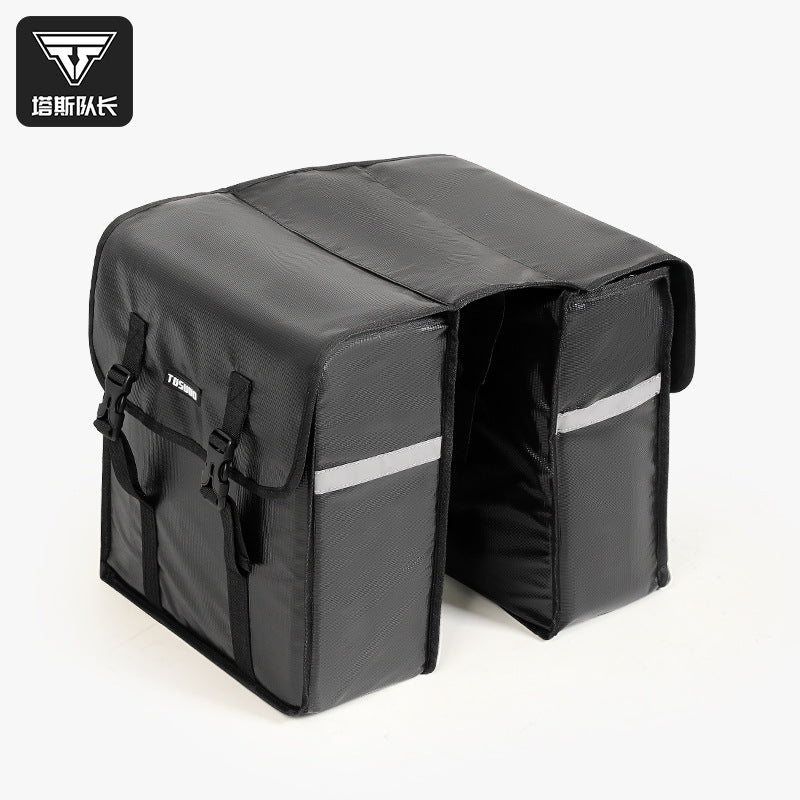 Captain Tass Bicycle Pannier Bag, Waterproof Rear Seat Bike Rack Bag, Large Capacity Cycling Travel Gear