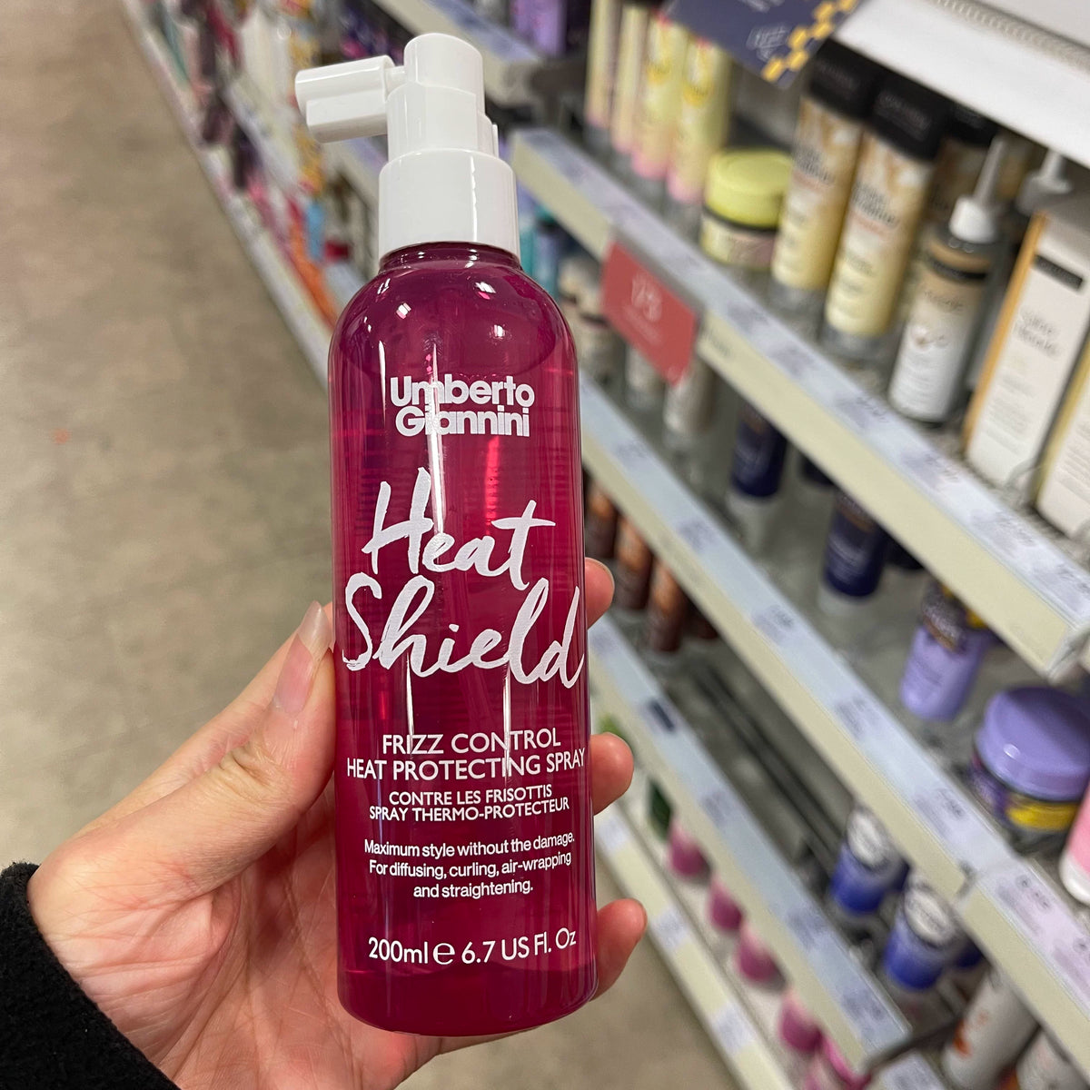 Umberto Giannini Heat Protect Spray Anti-Frizz Split End Repair 200ML for Enhanced Shine