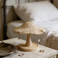 Naturalist Mushroom Jewelry Holder for Dresser & Desk, Earring Organizer & Display Stand, Creative Gift for Friends