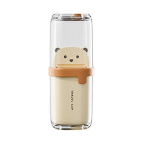 Portable Travel Toothbrush Holder and Mouthwash Cup Set