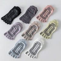 Women's Non-Slip Five-Toe Yoga Pilates Socks for Fitness and Indoor Workouts