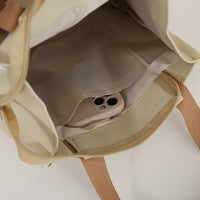 Waterproof Canvas Lunch Bag for Women, Portable Bento Tote with Zipper