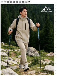 Norsanker Carbon Fiber Trekking Poles - Ultralight Telescopic Hiking Staff for Men & Women