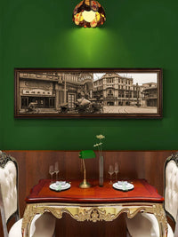 Vintage Shanghai Street Scene Wall Art for Restaurant Decor