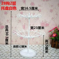 Rotating Iron Art Jewelry Display Stand for Necklaces and Bracelets