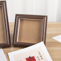 Solid Wood Photo Frame Wall Hanging Tabletop Display Retro New Chinese Style Living Room Wooden Simple Ornament