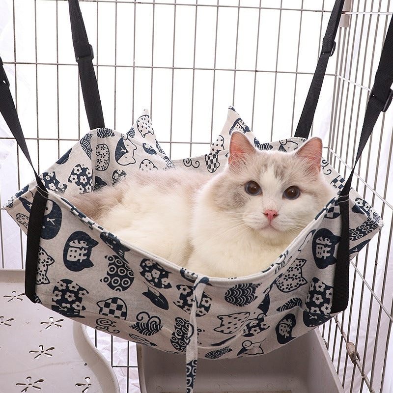 Cat Hammock Bed Hanging Basket for Cages, All Seasons Pet Swing Nest
