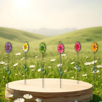 7-Piece Iron Art Garden Wall Decor Set for Fence and Yard Decoration