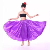 Girls' Spanish Flamenco Bullfighting Dance Skirt for Stage Performance