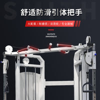 Commercial Dual-Arm Functional Trainer with Integrated Training Rack