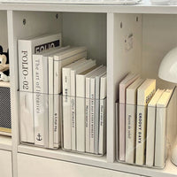 Clear Acrylic Bookends Desk Organizer Book Holder File Storage Box