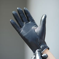 Men's Lambskin Touchscreen Gloves, Thin Fleece Lined, Warm for Winter Driving & Cycling