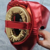 Boxing MMA Sparring Headgear with Face Guard, Thickened Full Coverage Head Protector for Martial Arts Training