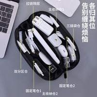 Portable Electronic Organizer Bag for Cables, Chargers, USB Drives, and Small Devices