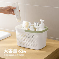 Portable Shower Caddy Basket with Handle, Quick-Dry Hollow Design for Bathroom Dormitory Toiletries Storage