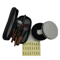 8-Piece Mini Portable Makeup Brush Set with Soft Animal Hair for Concealer Eyeshadow Powder