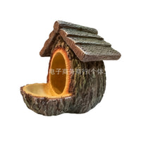 European Garden Hanging Bird Feeder House Resin Ornament