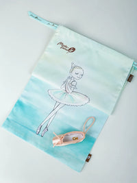Children's Ballet Dance Shoe Bag Cotton Drawstring Pouch for Dancewear Storage