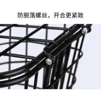 Electric Bicycle Front Basket with Lid and Mounting Bracket