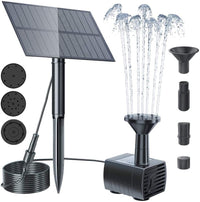 Solar-Powered Fountain with Ground Insert for Outdoor Garden and Landscape Decor