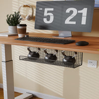Under Desk Cable Management Tray No-Drill Power Cord Organizer for Desk Wires and Sockets