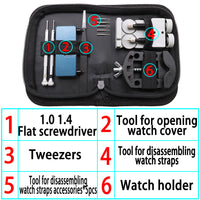 11-Piece Watch Repair Tool Kit for Battery Replacement and Band Adjustment