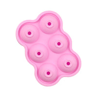 6-Hole Silicone Ice Ball Mold for Whiskey and Cocktails, Spherical Ice Cube Tray