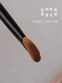 Miao Xiao Qi Fox 598 Sickle Nose Contour Brush, Angled Horse Hair Blending Shadow Makeup Brush