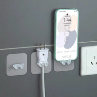 Self-Adhesive Power Plug Holder Hooks for Kitchen and Home Organization