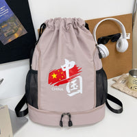 Unisex Drawstring Sport Backpack with Large Capacity for Hiking and Gym