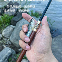 Kids Fishing Rod and Reel Combo, Short Section Telescopic Pole for Beginners, Outdoor Stream Fishing for Panfish, Minnows