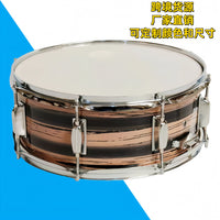 14-inch Wood Grain Snare Drum with Strap for Marching Band Percussion