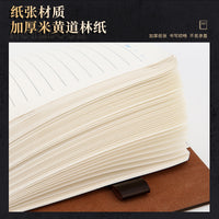 A6 Refillable Faux Leather Notebook with Buckle Closure, Vintage Style Journal for Students and Business