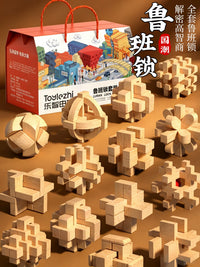 Luban Lock Kongming Lock Brain Teaser Puzzle Toy for Kids and Adults