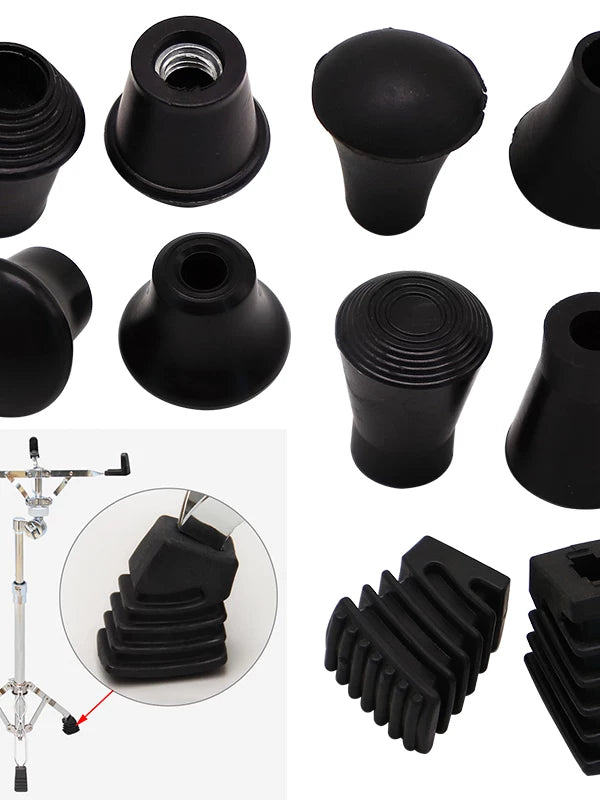 Drum Stand Rubber Feet and Sleeves for Percussion Hardware