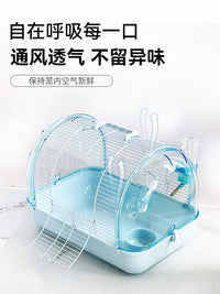 Luxury Portable Crystal Pet Carrier for Hamsters, Guinea Pigs, Chinchillas, and Small Rabbits