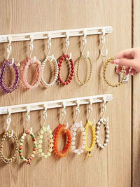 Wall-Mounted Jewelry Organizer Rack for Bracelets, Necklaces, and Accessories