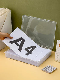 A4/A3/8K Clear Flip-Top Storage Box for Documents and Art Paper