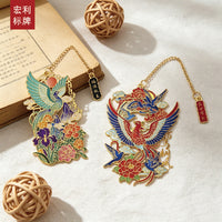 Exquisite Chinese Style Metal Bookmark with Hollow Design, High-End Creative Gift for Readers and Graduates
