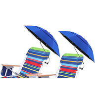 Double-Layer Vented Beach Clamp Umbrella with 360-Degree Swivel for Chair, Camping, Fishing