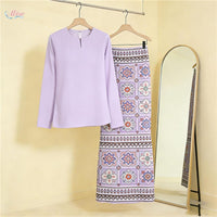Elegant Two-Piece Polyester Long Dress Set
